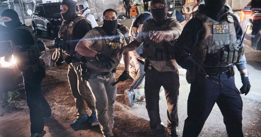Enfrentamientos marcan nuevas protestas frente a centro de detención de ICE en Newark
