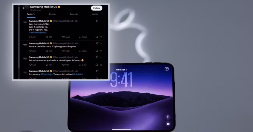 Samsung responde con burlas a la presentación del iPhone Duo de Apple